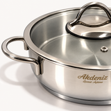 Akdeniz Elit Premium Braadpan | RVS 18/10 | Glazen Deksel