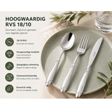 18-Delige Luxe Bestekset | RVS 18/0 | 6 Lepels, 6 Vorken & 6 Messen