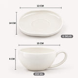 Homelux koffiekopjes set wit |
12-delige set | 200 ml