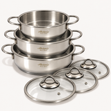 Akdeniz Elit Premium Braadpan | RVS 18/10 | Glazen Deksel