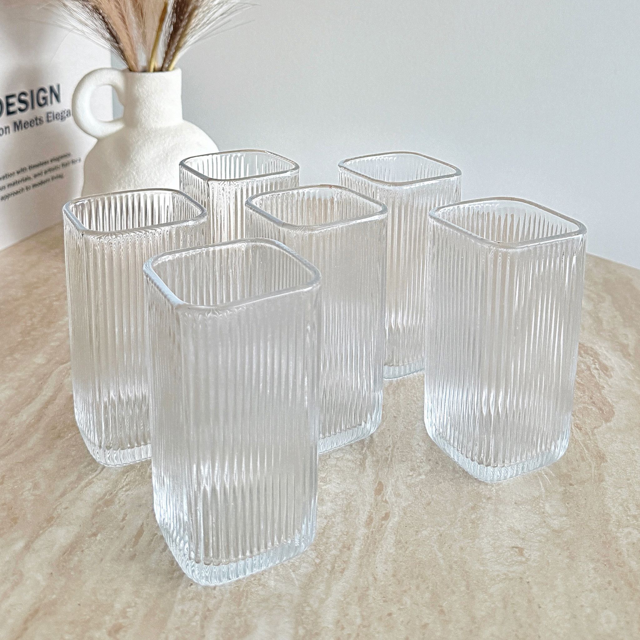 Linear luxe glazen | 6 delig | 250 ml