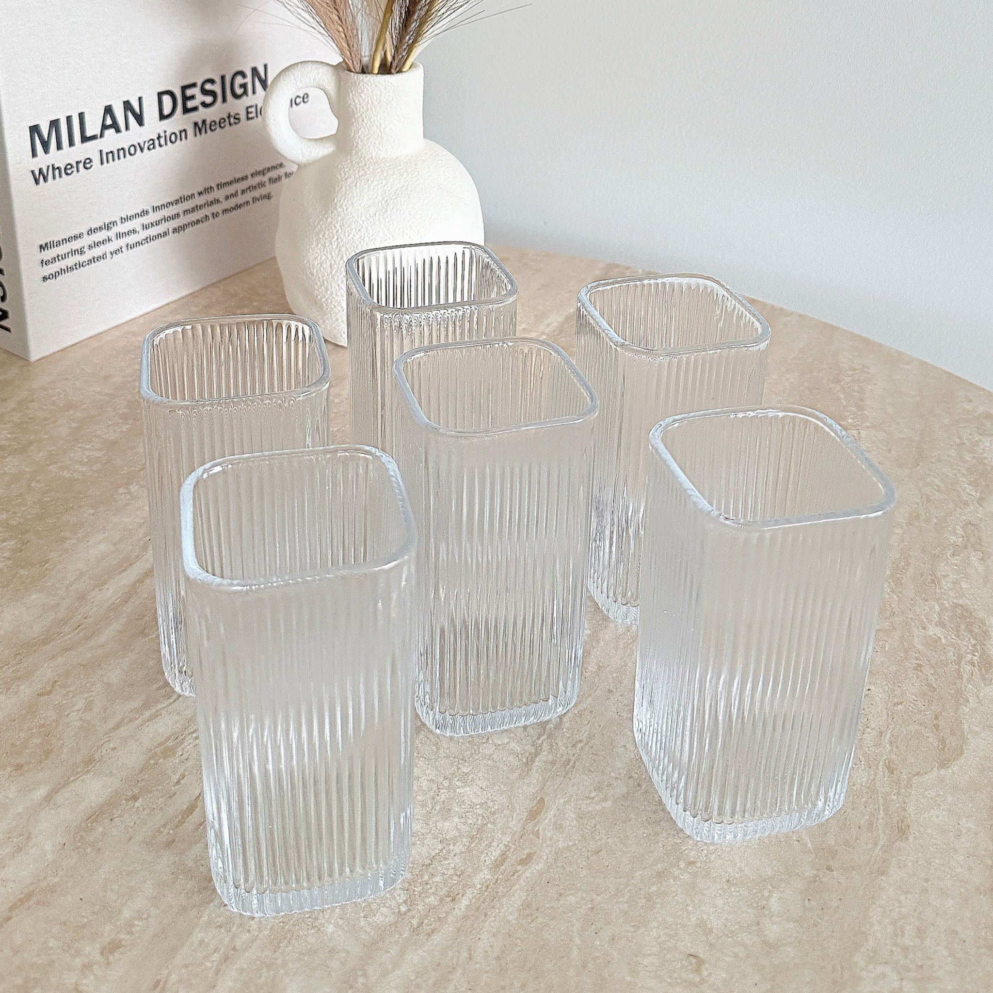 Linear luxe glazen | 6 delig | 250 ml