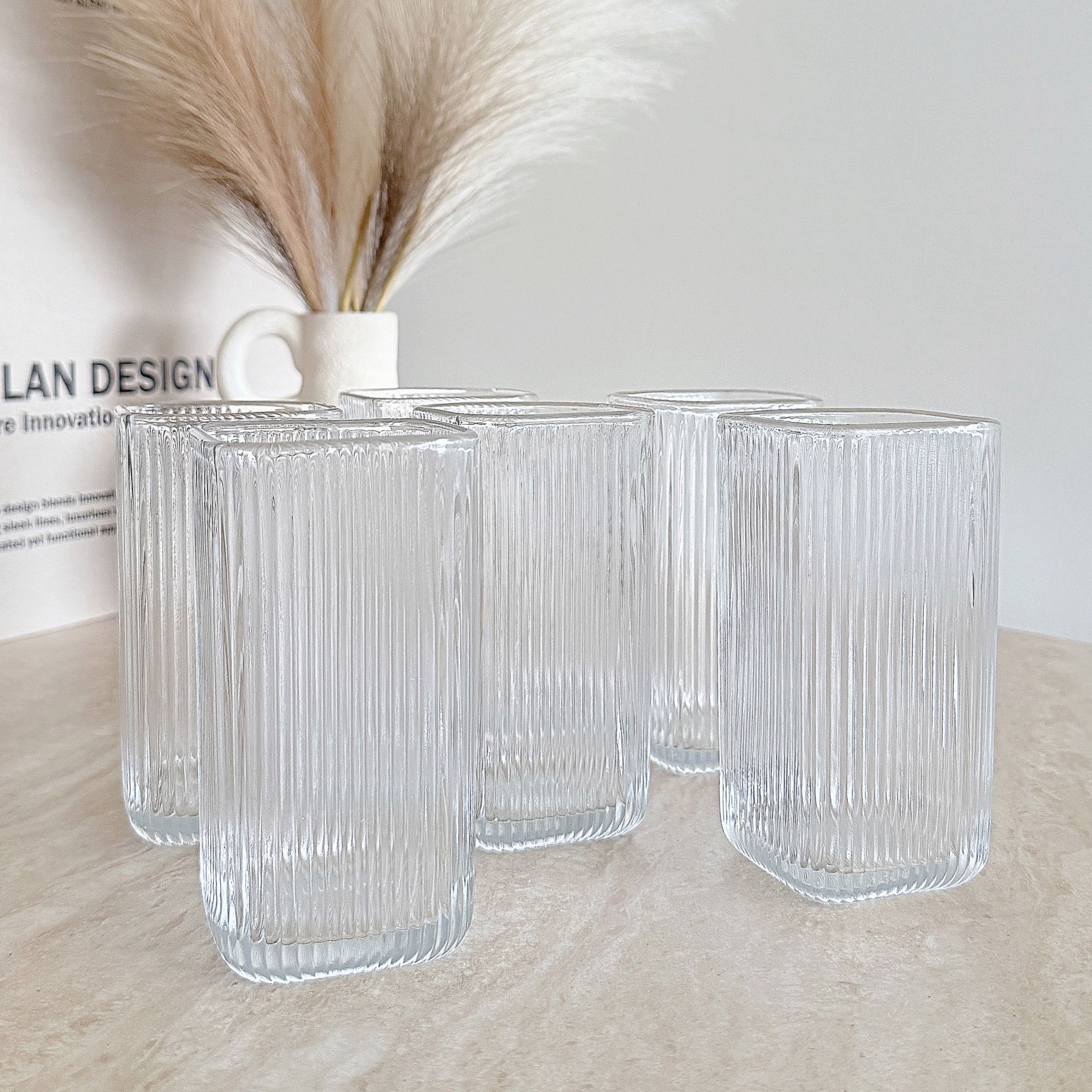 Linear luxe glazen | 6 delig | 250 ml