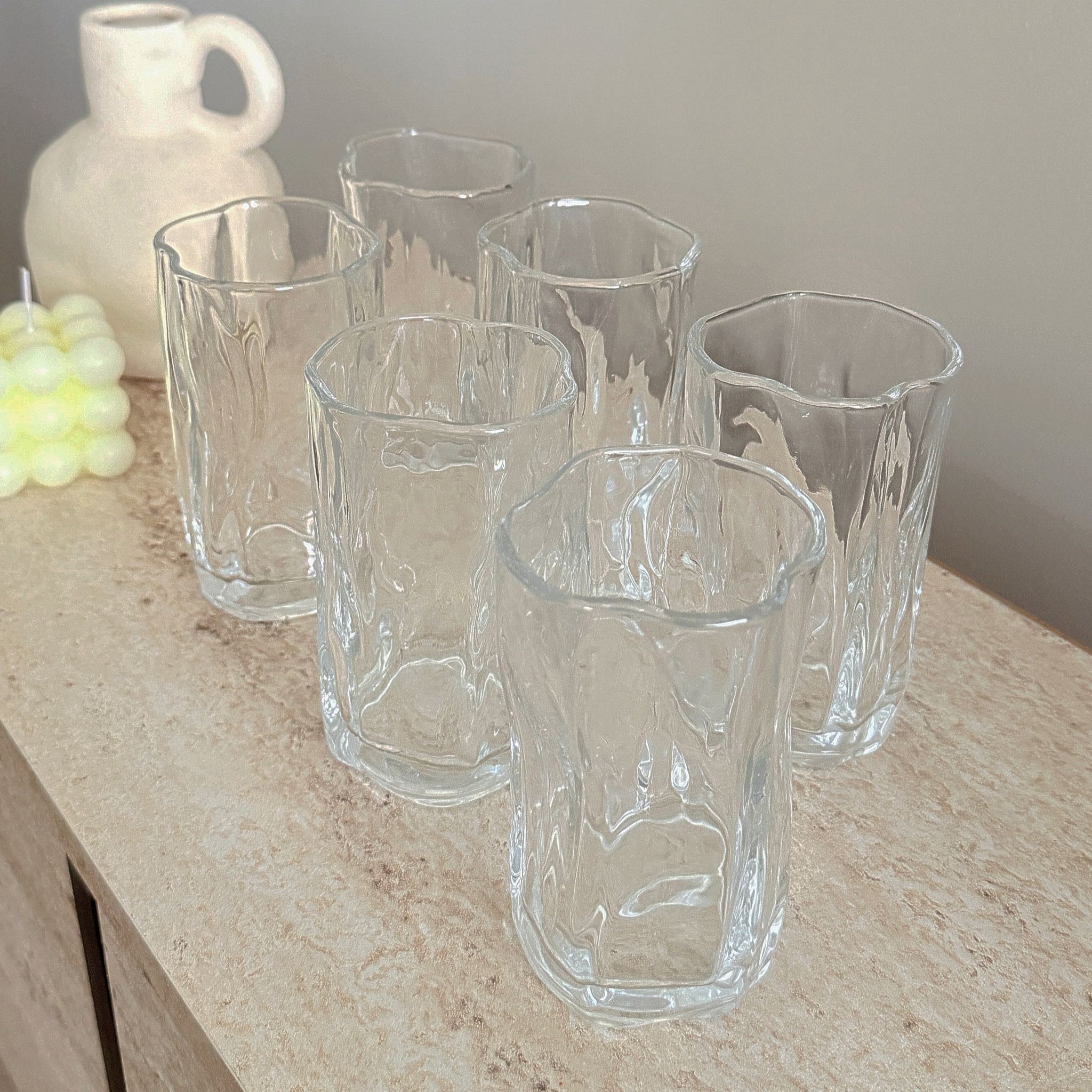 Ripple wave Glazen | 6 Delig | 250 ml