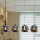 Nova Glazen Hanglamp | 4-Lichts Luxe Rookglas