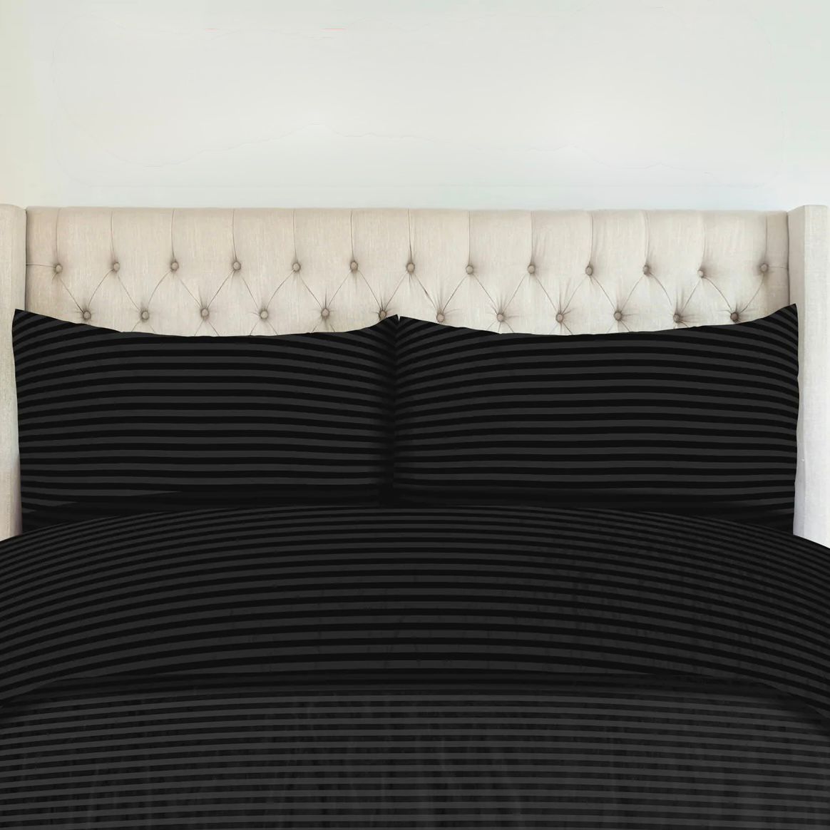 Zwarte Luxe Beddengoedset | 4-delig