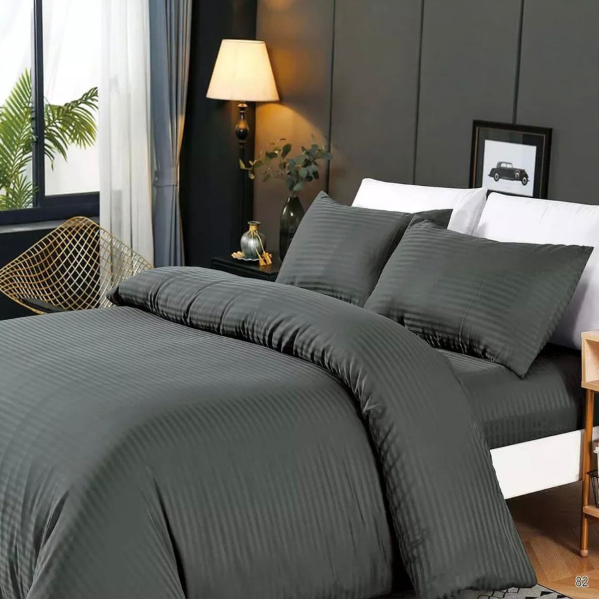 Donkergroene Luxe Beddengoedset | 4-delig