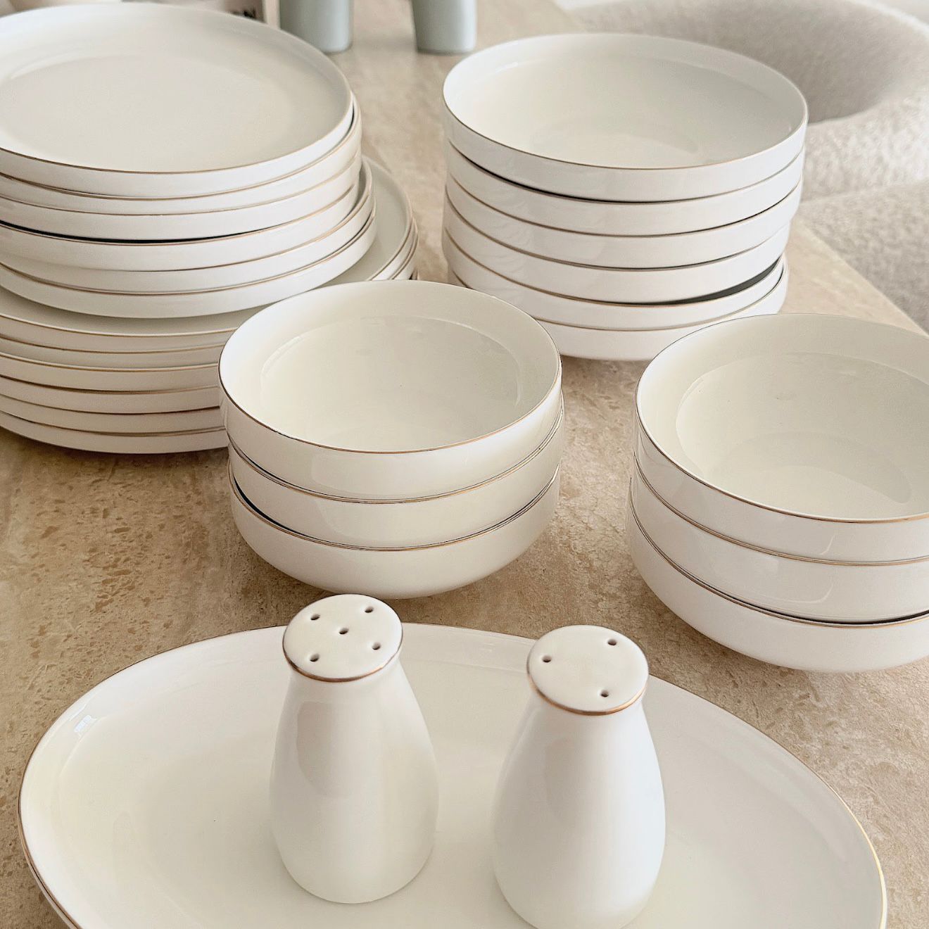 Golden Rim Porselein Serviesset | 27 - delig