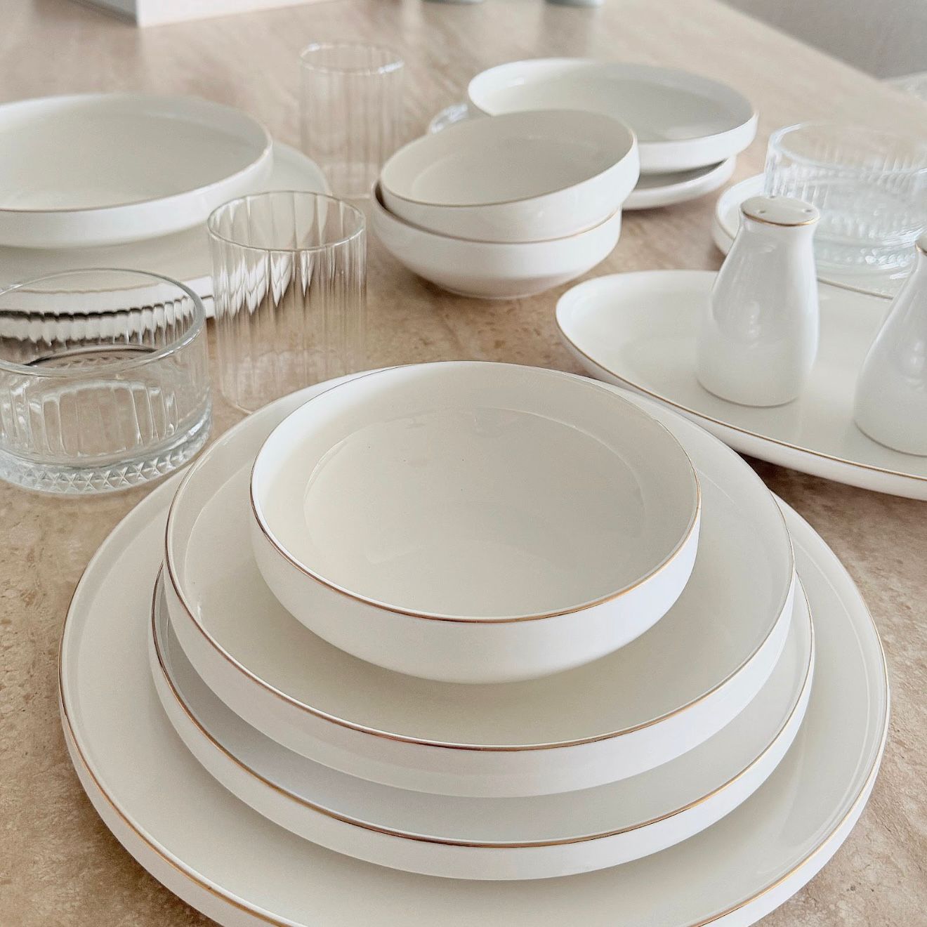 Golden Rim Porselein Serviesset | 27 - delig