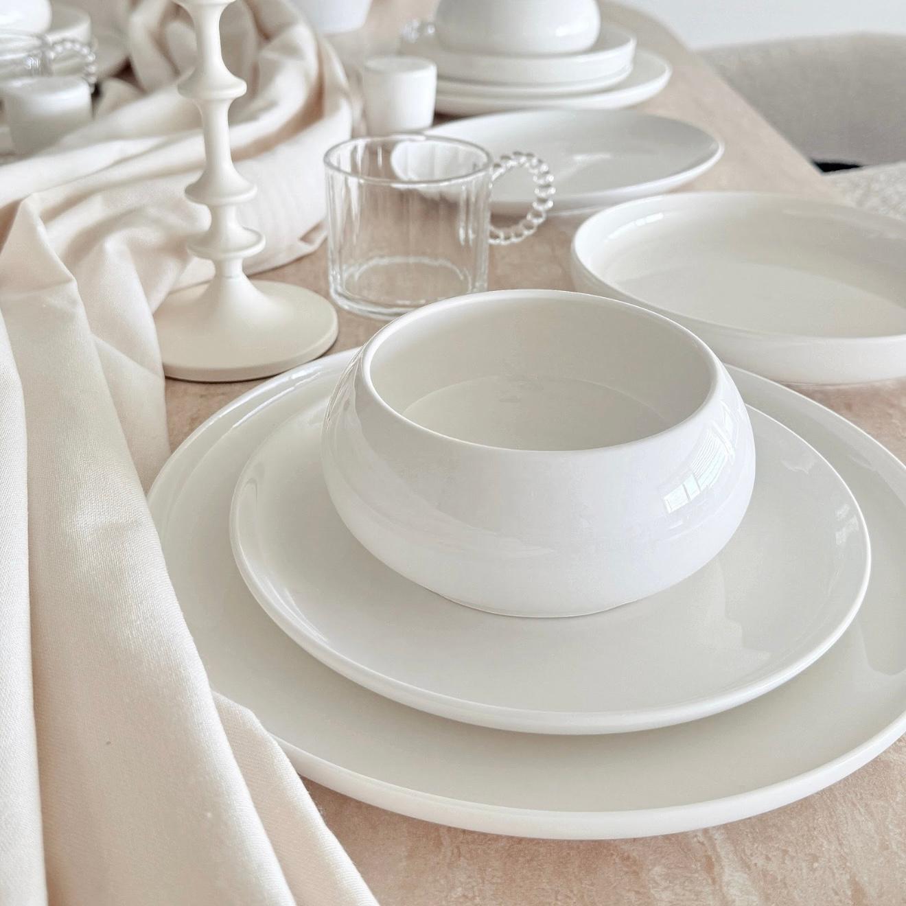 Modern Chubby Porselein Serviesset | 27-delig