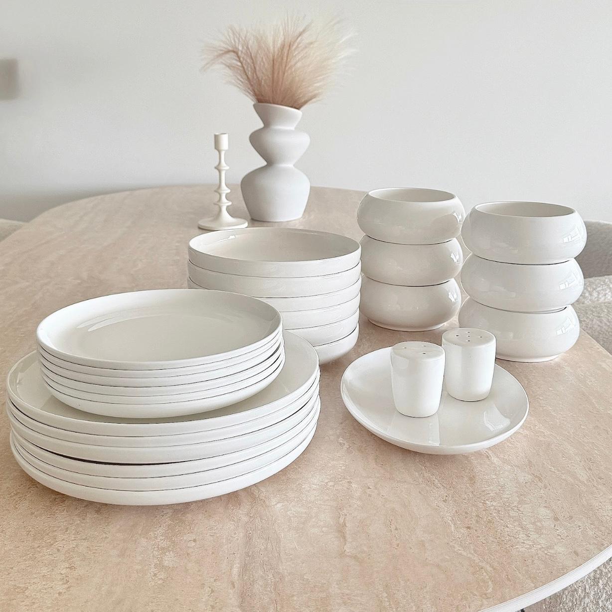 Modern Chubby Porselein Serviesset | 27-delig