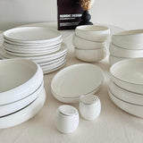 Silver Rim Porselein Serviesset | 27-delig