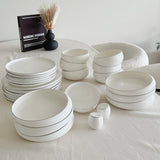 Silver Rim Porselein Serviesset | 27-delig