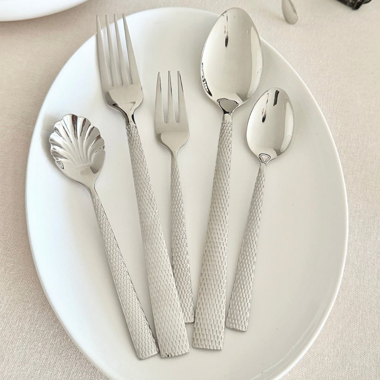 Monaco Textured Bestekset | 72-delig