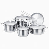 Korkmaz Astra 9 Parçalı RVS Tencere Seti – Yüksek Kaliteli 18/10 Paslanmaz Çelik Tencere Seti