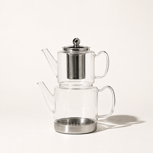 Schafer Kays Glazen Theepot Set | 1L - 2L | RVS Basis