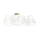 24-Delige Serviesset Wit – Porselein Servies voor 6 Personen – Modern Design