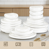 24-Delige Serviesset Wit – Porselein Servies voor 6 Personen – Modern Design