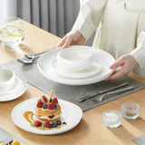 24-Delige Serviesset Wit – Porselein Servies voor 6 Personen – Modern Design
