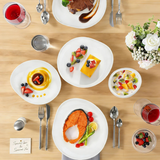 24-Delige Serviesset Wit – Porselein Servies voor 6 Personen – Modern Design