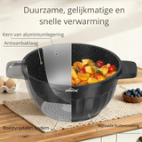 Homelux Inductie Kookpannenset 8-Delig – Antiaanbaklaag & Glazen Deksels
