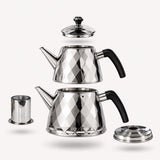 Vicalina Diamond 2-in-1 RVS Theepotset | Zilver