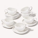 Homelux koffiekopjes set wit | 12-delige set | 120 ml