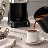 Turkse Elektrische Koffiemachine | Zwart | Chroom