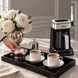Turkse Elektrische Koffiemachine | Zwart | Chroom