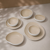 Serviesset 24-Delige - Wit/beige – Porselein Servies voor 6 Personen
