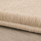 Rond Hoogpolig Vloerkleed Beige| Ultra Zacht Shaggy Tapijt Fluffy