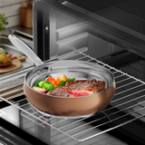 Scheffler pannenset 10 delig koperkleur RVS