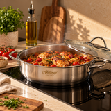 Akdeniz Elit Premium Braadpan | RVS 18/10 | Glazen Deksel