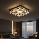 Aurora Kristalplafondlamp | Luxe Vierkante LED Plafondlamp | 40 cm