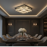 Aurora Kristalplafondlamp | Luxe Vierkante LED Plafondlamp | 40 cm