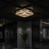 Aurora Kristalplafondlamp | Luxe Vierkante LED Plafondlamp | 40 cm