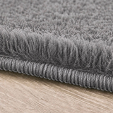 Rond Hoogpolig Vloerkleed Antraciet| Ultra Zacht Shaggy Tapijt Fluffy