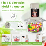 Homelux 4 in 1 Keukenmachine Hakmolen Blender 2L Glas 600ml