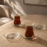 Pasabahce theeglazen onderzetters - 6 stuks