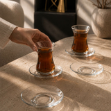 Pasabahce theeglazen onderzetters - 6 stuks