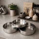 RVS Ovenschalen Set | 3-delig | Ø 26 32 36 cm | Inox Stainless Steel