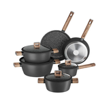 Homelux 10-delige Pannenset – Inductiegeschikt met Deksels en Antiaanbaklaag