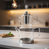 Schafer Kays Glazen Theepot Set | 1L - 2L | RVS Basis