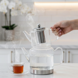 Schafer Kays Glazen Theepot Set | 1L - 2L | RVS Basis