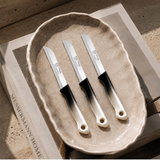 Solingen schilmes met kartel | rvs | Zwart–Ivory | 6 delig