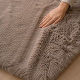 Hoogpolig Fluffy Vloerkleed Taupe - Zacht Shaggy Tapijt