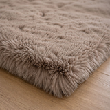 Hoogpolig Fluffy Vloerkleed Taupe - Zacht Shaggy Tapijt