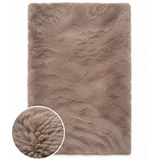 Hoogpolig Fluffy Vloerkleed Taupe - Zacht Shaggy Tapijt