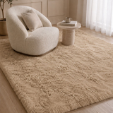 Hoogpolig Vloerkleed Beige - Zacht Shaggy Tapijt