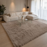 Hoogpolig Fluffy Vloerkleed Taupe - Zacht Shaggy Tapijt
